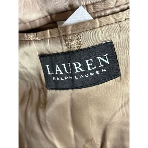 Lauren Ralf Lauren tan houndstooth blazer 44L - Picture 4 of 8